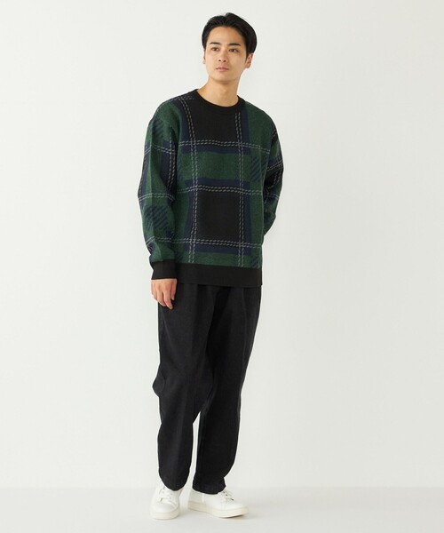 SHIPS Colors（シップス カラーズ）の「SHIPS Colors:〈洗濯機可能〉モチフワ 総柄 ニット◇（ニット/セーター・メンズ・ライトホワイト/ブラック/グリーン/ブラウン/オフホワイト/ネイビー・X-LARGE/LARGE/MEDIUM）」の13枚目の写真