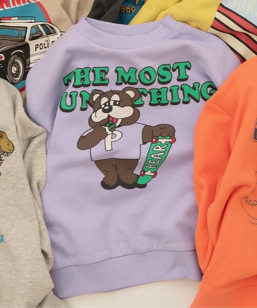 BREEZE(ブリーズ)の「【WEB限定】カラバリ グラフィックトレーナー_ジュニア対応(スウェット・キッズ・ブルー/アイボリー/サックスブルー/ピンク/ベージュ/グレー/キナリ/チャコール/イエロー/オレンジ/ラベンダー・80/90/100/110/120/130/140)」の8枚目の写真