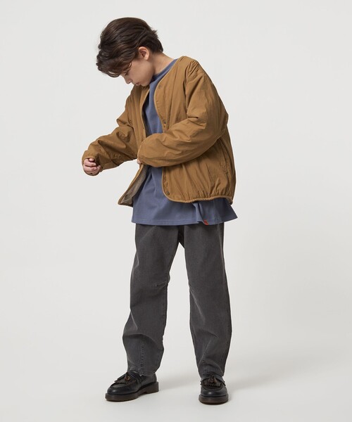 green label relaxing（グリーンレーベルリラクシング）の「フリースリバー ブルゾン  / キッズ  撥水 100cm-160cm（ブルゾン・キッズ・ライラック/ブラウン系/ブラック・110cm/130cm/100cm/120cm/160cm/150cm/140cm）」の4枚目の写真