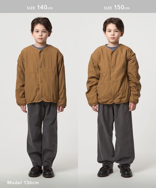 green label relaxing（グリーンレーベルリラクシング）の「フリースリバー ブルゾン  / キッズ  撥水 100cm-160cm（ブルゾン・キッズ・ライラック/ブラウン系/ブラック・110cm/130cm/100cm/120cm/160cm/150cm/140cm）」の5枚目の写真