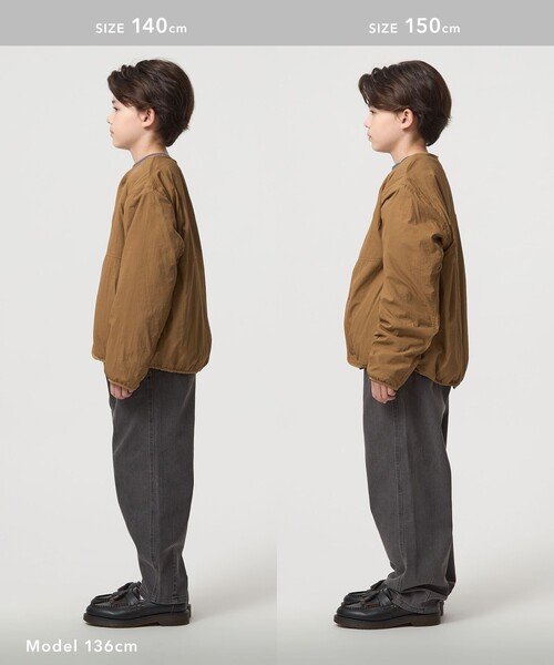 green label relaxing（グリーンレーベルリラクシング）の「フリースリバー ブルゾン  / キッズ  撥水 100cm-160cm（ブルゾン・キッズ・ライラック/ブラウン系/ブラック・110cm/130cm/100cm/120cm/160cm/150cm/140cm）」の6枚目の写真