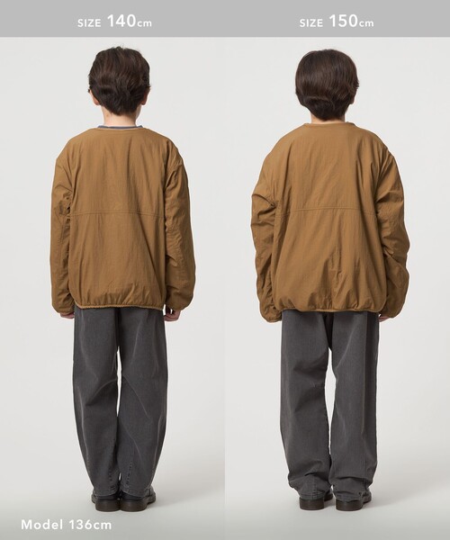 green label relaxing（グリーンレーベルリラクシング）の「フリースリバー ブルゾン  / キッズ  撥水 100cm-160cm（ブルゾン・キッズ・ライラック/ブラウン系/ブラック・110cm/130cm/100cm/120cm/160cm/150cm/140cm）」の7枚目の写真