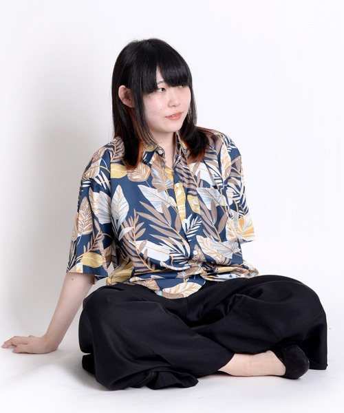 MARAI(マーライ)の「アロハシャツ 半袖シャツ 花柄(シャツ/ブラウス・レディース・B/G/C/D/H/I/E/F・FREE)」の3枚目の写真