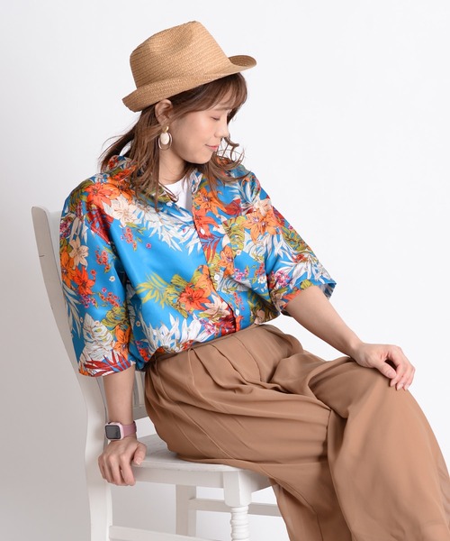 MARAI(マーライ)の「アロハシャツ 半袖シャツ 花柄(シャツ/ブラウス・レディース・B/G/C/D/H/I/E/F・FREE)」の5枚目の写真
