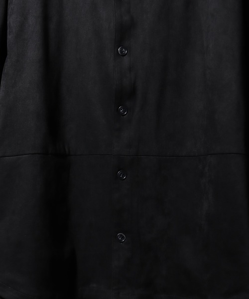 welise(ウェライズ)の「【welise/ウェライズ】シンセティックヘビースウェード ベーシックオーバーサイズシャツ(シャツ/ブラウス・メンズ・ブラック/チャコールグレー/ダークブラウン・S/L/M)」の19枚目の写真