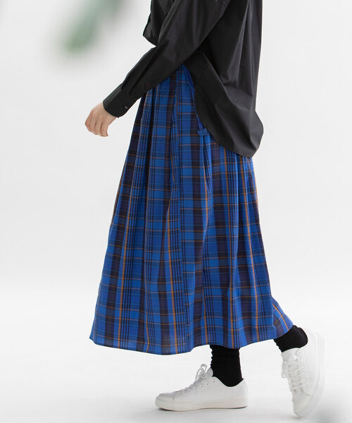 nop de nod（ノップドゥノッド）の「miscタイプライターチェックタックスカート（スカート・レディース・レッド/ブルー・M）」の7枚目の写真