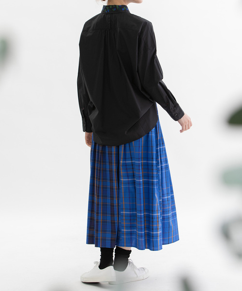 nop de nod（ノップドゥノッド）の「miscタイプライターチェックタックスカート（スカート・レディース・レッド/ブルー・M）」の17枚目の写真