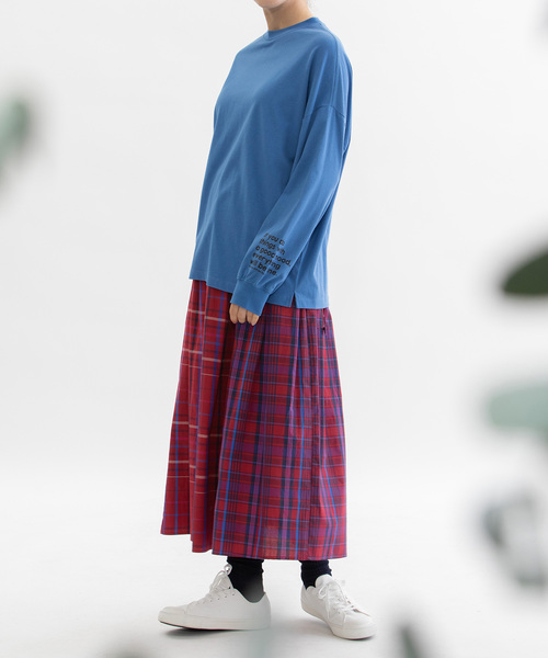 nop de nod（ノップドゥノッド）の「miscタイプライターチェックタックスカート（スカート・レディース・レッド/ブルー・M）」の19枚目の写真