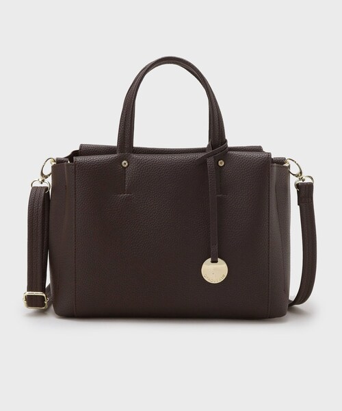 OPAQUE.CLIP（オペークドットクリップ）の「【2WAY/人間工学】シュリンクミドルトートバッグ（トートバッグ・レディース・ブラック/ブラウン系その他/グレー・00）」の11枚目の写真