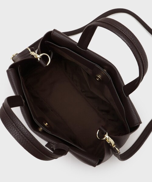 OPAQUE.CLIP（オペークドットクリップ）の「【2WAY/人間工学】シュリンクミドルトートバッグ（トートバッグ・レディース・ブラック/ブラウン系その他/グレー・00）」の18枚目の写真