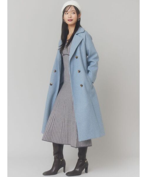 セール】【WEB限定】バイカラーツイードニットワンピース（ワンピース