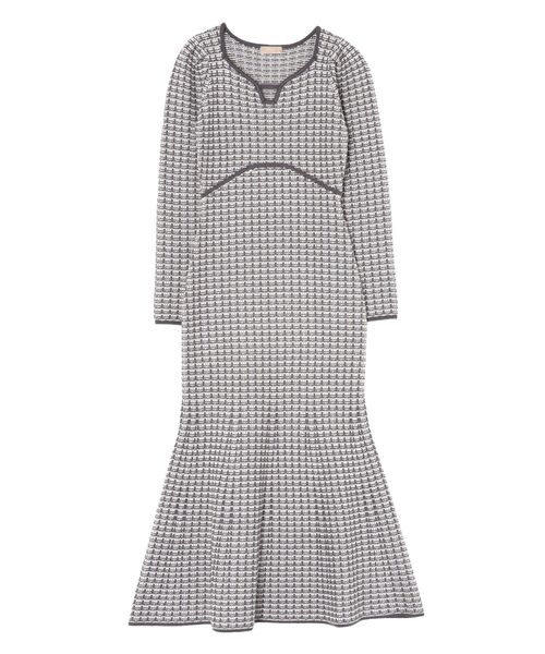 WEB限定】バイカラーツイードニットワンピース（ワンピース）｜RESEXXY