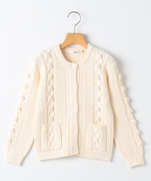SHIPS | SHIPS KIDS:140~150cm /〈洗濯機可能〉ケーブル ニット ポンポン カーディガン(カーディガン/ボレロ)