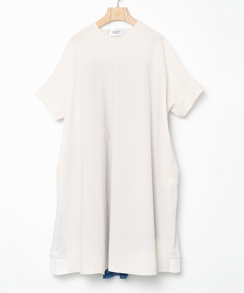 bedsidedrama（ベットサイドドラマ）の「Draped Maxi Tee Dress（ワンピース・レディース・ライトグレー/ブラック・2）」の6枚目の写真
