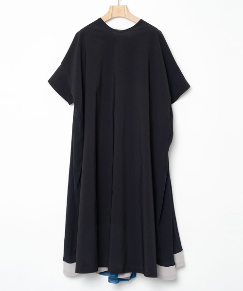bedsidedrama（ベットサイドドラマ）の「Draped Maxi Tee Dress（ワンピース・レディース・ライトグレー/ブラック・2）」の11枚目の写真