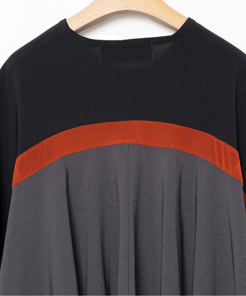 bedsidedrama（ベットサイドドラマ）の「Draped Maxi Tee Dress（ワンピース・レディース・ライトグレー/ブラック・2）」の14枚目の写真