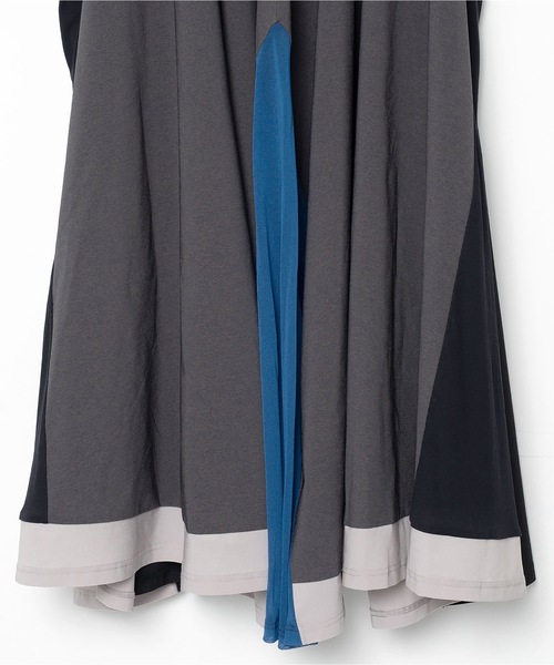 bedsidedrama（ベットサイドドラマ）の「Draped Maxi Tee Dress（ワンピース・レディース・ライトグレー/ブラック・2）」の15枚目の写真