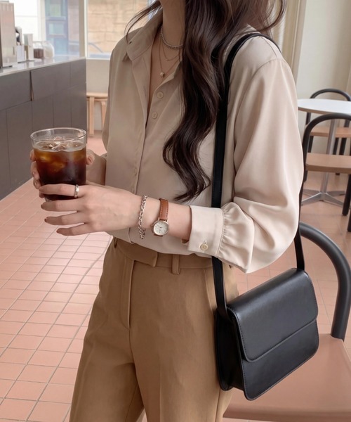cammie(キャミー)の「ジャストフィットシャツ(シャツ/ブラウス・レディース・アイボリー/サックスブルー/ホワイト/ピンク・M/L)」の20枚目の写真