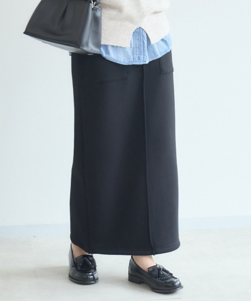 Paradise Picnic（パラダイスピクニック）の「cloche 裏起毛アイラインスカート（スカート・レディース・キャメル/グレー/ブラック・FREE）」の2枚目の写真