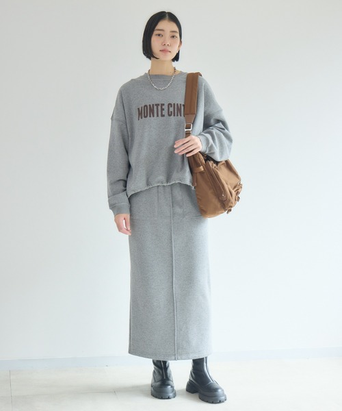 Paradise Picnic（パラダイスピクニック）の「cloche 裏起毛アイラインスカート（スカート・レディース・キャメル/グレー/ブラック・FREE）」の4枚目の写真