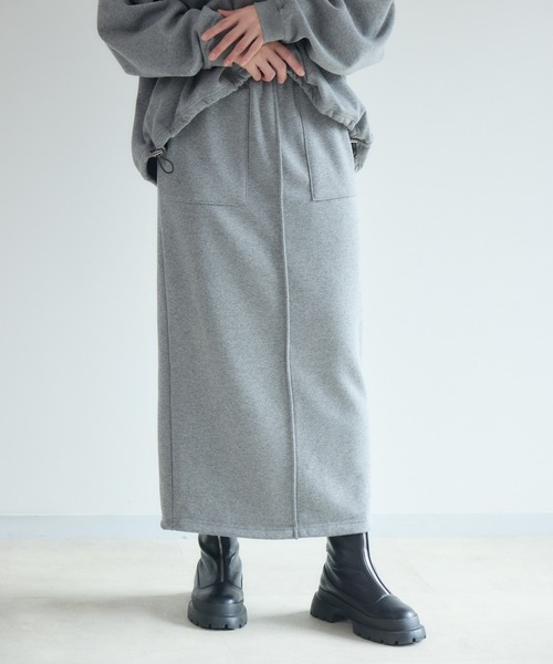 Paradise Picnic（パラダイスピクニック）の「cloche 裏起毛アイラインスカート（スカート・レディース・キャメル/グレー/ブラック・FREE）」の9枚目の写真