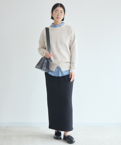 Paradise Picnic（パラダイスピクニック）の「cloche 裏起毛アイラインスカート（スカート・レディース・キャメル/グレー/ブラック・FREE）」の11枚目の写真