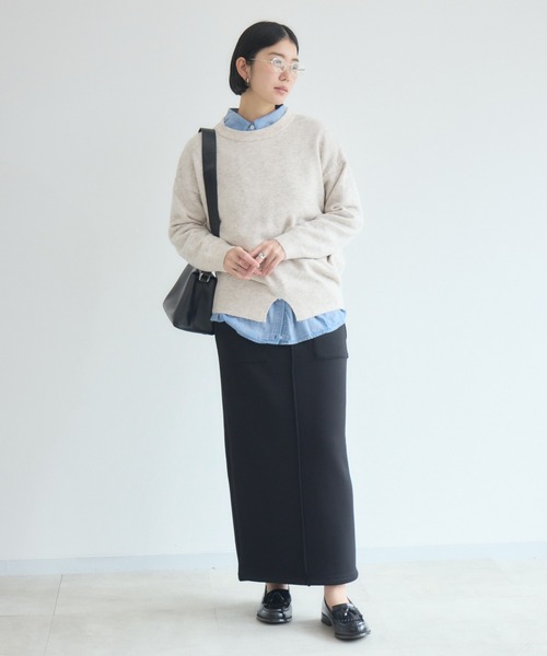 Paradise Picnic（パラダイスピクニック）の「cloche 裏起毛アイラインスカート（スカート・レディース・キャメル/グレー/ブラック・FREE）」の12枚目の写真