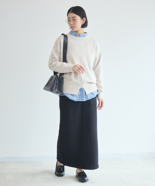 Paradise Picnic（パラダイスピクニック）の「cloche 裏起毛アイラインスカート（スカート・レディース・キャメル/グレー/ブラック・FREE）」の13枚目の写真