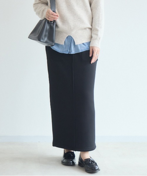 Paradise Picnic（パラダイスピクニック）の「cloche 裏起毛アイラインスカート（スカート・レディース・キャメル/グレー/ブラック・FREE）」の15枚目の写真