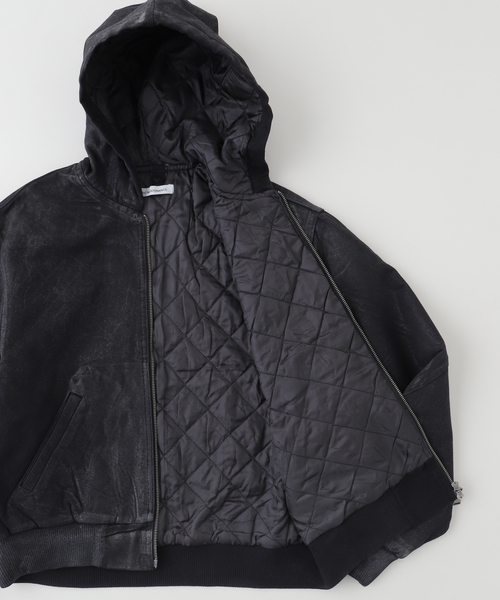ノーブル　ブルゾン　ブラック NO MAINTENANCE / ノーメンテナンス HOODED MECHANIC JACKET（ブルゾン