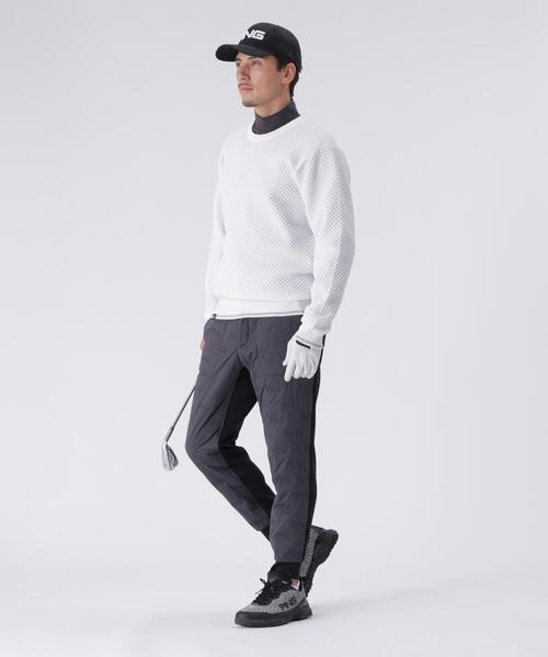 【ホワイト】サーモソーラ-バックカノコ長袖ハイネックカットソー <PERFORMANCE> (MENS) PING APPAREL｜サーモソーラ-バックカノコ長袖ハイネックカットソー
