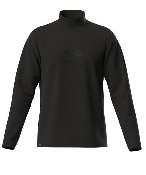 【グレー】サーモソーラ-バックカノコ長袖ハイネックカットソー <PERFORMANCE> (MENS) PING APPAREL】サーモソーラ―バックカノコ長袖ハイネックカットソー