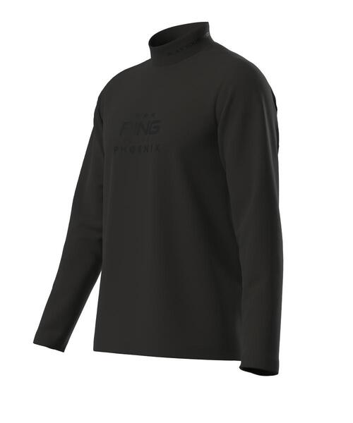 【ブラウン】サーモソーラ-バックカノコ長袖ハイネックカットソー <PERFORMANCE> (MENS) PING APPAREL｜サーモソーラ-バックカノコ長袖ハイネックカットソー