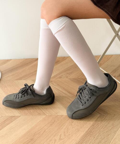 WEGO（ウィゴー）の「WEGO/レースアップローカットスニーカー（スニーカー・レディース・ブラウン/ブラック/グレー・SMALL/MEDIUM/LARGE）」の22枚目の写真