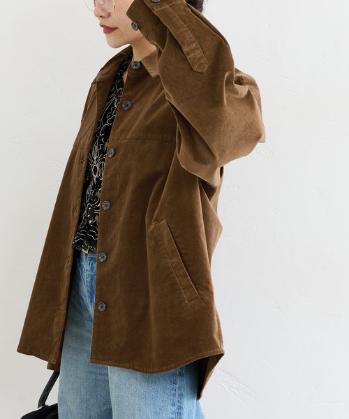 JOURNAL STANDARD(ジャーナルスタンダード)の「Velour JACKET(その他アウター・レディース・キャメル/ネイビー・FREE)」の9枚目の写真