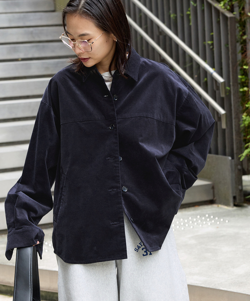 JOURNAL STANDARD(ジャーナルスタンダード)の「Velour JACKET(その他アウター・レディース・キャメル/ネイビー・FREE)」の13枚目の写真