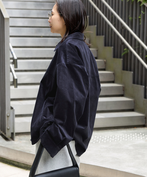 JOURNAL STANDARD(ジャーナルスタンダード)の「Velour JACKET(その他アウター・レディース・キャメル/ネイビー・FREE)」の14枚目の写真