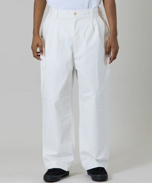 UNFRM OUTDOOR STANDARD(ユニフォームアウトドアスタンダード)の「【UNFRM OUTDOOR STANDARD:ユニフォームアウトドアスタンダード】CLASSIC TWO-TUCK WIDE CHINO TROUSERS/ツータックユニセックスチノパンツ(チノパンツ・メンズ・ベージュ/ホワイト・X-SMALL/SMALL)」の7枚目の写真
