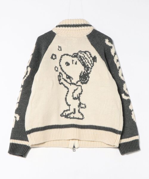 SEQUENZ（シークエンズ）の「【SEQUENZ/シークエンズ】PEANUTS ピーナッツ カウチンニット（ニット/セーター・メンズ・ネイビー/グレー・MEDIUM/LARGE/X-LARGE）」の3枚目の写真