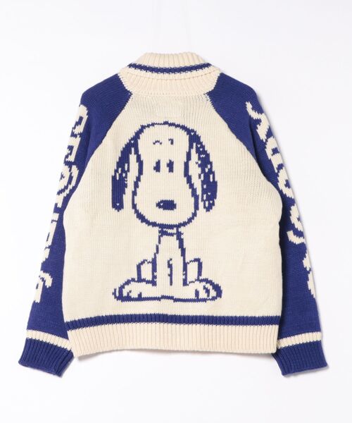 SEQUENZ（シークエンズ）の「【SEQUENZ/シークエンズ】PEANUTS ピーナッツ カウチンニット（ニット/セーター・メンズ・ネイビー/グレー・MEDIUM/LARGE/X-LARGE）」の5枚目の写真