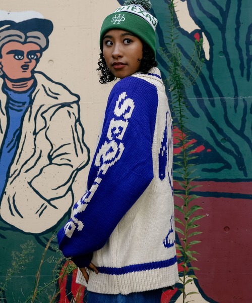 SEQUENZ（シークエンズ）の「【SEQUENZ/シークエンズ】PEANUTS ピーナッツ カウチンニット（ニット/セーター・メンズ・ネイビー/グレー・MEDIUM/LARGE/X-LARGE）」の16枚目の写真