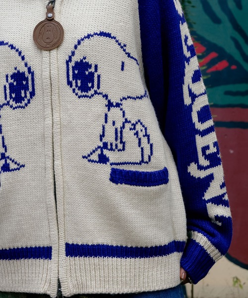 SEQUENZ（シークエンズ）の「【SEQUENZ/シークエンズ】PEANUTS ピーナッツ カウチンニット（ニット/セーター・メンズ・ネイビー/グレー・MEDIUM/LARGE/X-LARGE）」の18枚目の写真