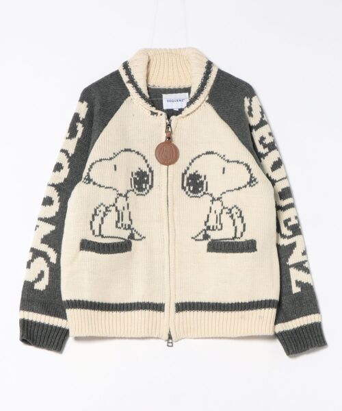 SEQUENZ（シークエンズ）の「【SEQUENZ/シークエンズ】PEANUTS ピーナッツ カウチンニット（ニット/セーター・メンズ・ネイビー/グレー・MEDIUM/LARGE/X-LARGE）」の20枚目の写真