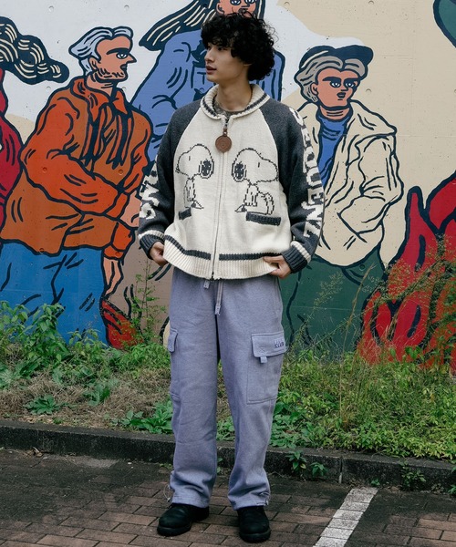 SEQUENZ（シークエンズ）の「【SEQUENZ/シークエンズ】PEANUTS ピーナッツ カウチンニット（ニット/セーター・メンズ・ネイビー/グレー・MEDIUM/LARGE/X-LARGE）」の6枚目の写真