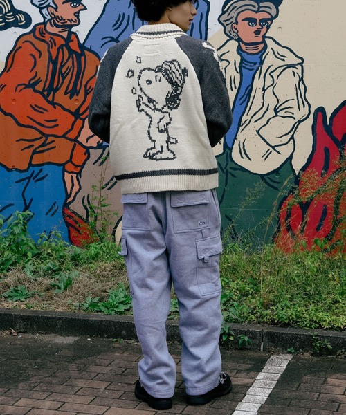 SEQUENZ（シークエンズ）の「【SEQUENZ/シークエンズ】PEANUTS ピーナッツ カウチンニット（ニット/セーター・メンズ・ネイビー/グレー・MEDIUM/LARGE/X-LARGE）」の9枚目の写真