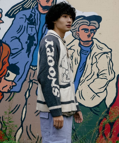 SEQUENZ（シークエンズ）の「【SEQUENZ/シークエンズ】PEANUTS ピーナッツ カウチンニット（ニット/セーター・メンズ・ネイビー/グレー・MEDIUM/LARGE/X-LARGE）」の10枚目の写真