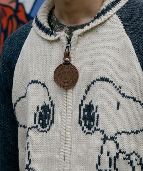 SEQUENZ（シークエンズ）の「【SEQUENZ/シークエンズ】PEANUTS ピーナッツ カウチンニット（ニット/セーター・メンズ・ネイビー/グレー・MEDIUM/LARGE/X-LARGE）」の12枚目の写真