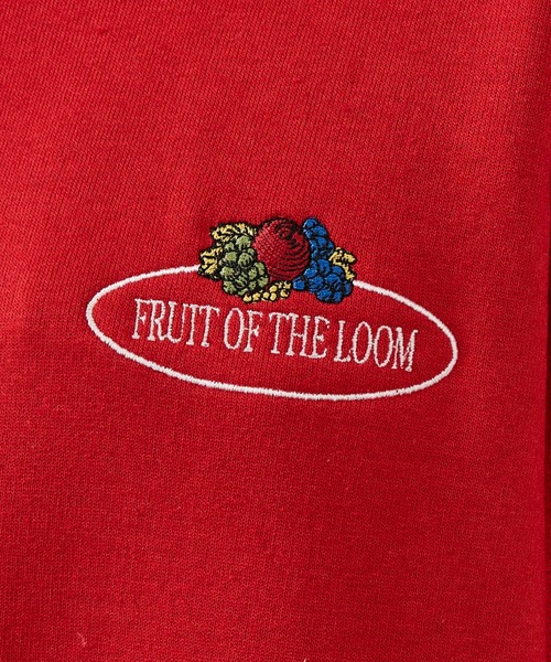 FRUIT OF THE LOOM(フルーツオブザルーム)の「【FRUIT OF THE LOOM】PRINT HOODIE1/ワンポイント/ユニセックス【WEB限定】(パーカー・メンズ・レッド/エンジ・M/L/XL)」の8枚目の写真