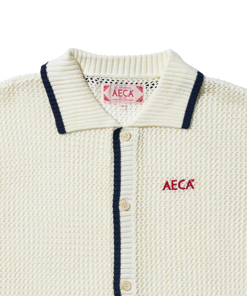 AECA（エイカ）の「CROCHET COLLAR HALF SLEEVE KNIT SHIRTS-IVORY（シャツ/ブラウス・レディース・その他・SMALL/MEDIUM/LARGE）」の5枚目の写真
