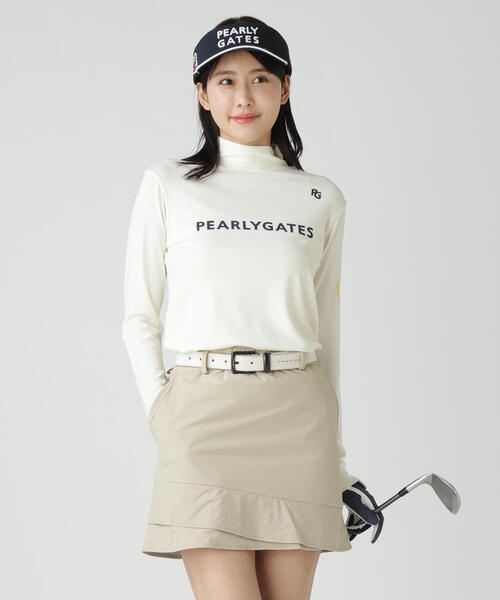 PEARLY GATES(パーリーゲイツ)の「【PEARLY GATES】ラグウォームプレミア(Tシャツ/カットソー・レディース・ホワイト/ピンク/ネイビー・SMALL/MEDIUM/LARGE)」の1枚目の写真